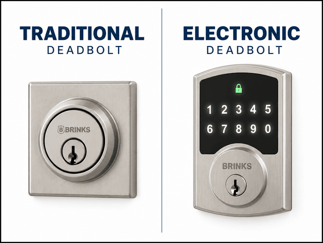Traditional Deadbolt vs. Electronic Deadbolt