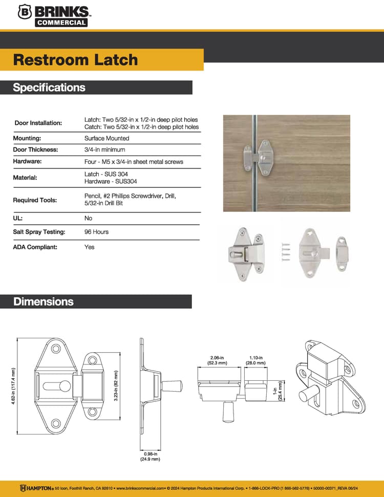 Restroom Latch