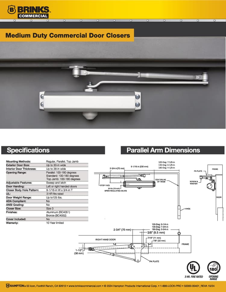 Medium Duty Commercial Door Closer