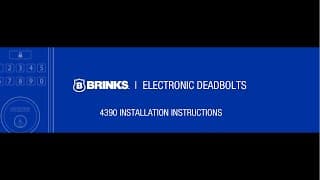 Brinks Door Hardware - 4390/4391/4392 Electronic Deadbolt Installation