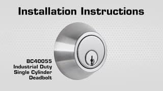 Brinks Commercial ANSI Grade 1 Single Cylinder Deadbolt Installation Video (BC40055 and BC40130) thumbnail