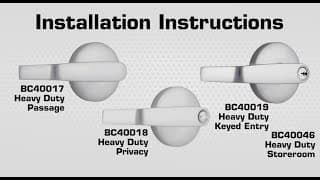 Brinks Commercial ANSI Grade 2 Heavy Duty Cylindrical Door Levers Installation Video thumbnail