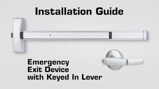 Brinks Commercial Push Bar with Storeroom Keyed In Lever Installation Video thumbnail