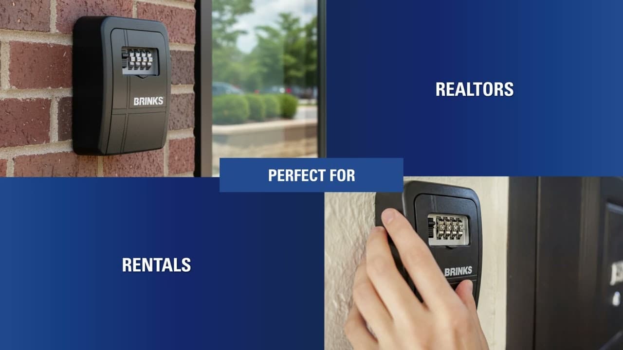 Brinks 5-Key Wall Mount Lock Box | Secure Key Storage for Realtors, Rentals & Shared Access thumbnail