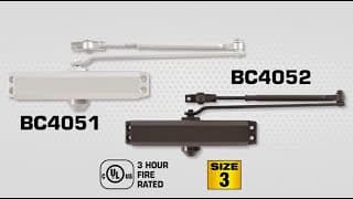 Brinks Commercial BC4051 & BC4052 Medium Duty Door Closer Parallel Mount Installation Instructions