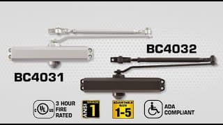 Brinks Commercial BC4031 & BC4032 Heavy Duty Door Closer Standard Mount Installation Instructions thumbnail