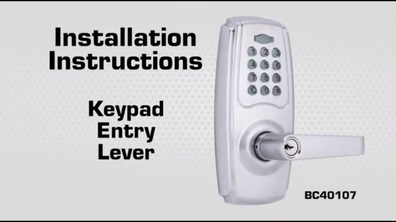 Brinks Commercial Grade 2 Keypad Entry Lever Installation Video thumbnail