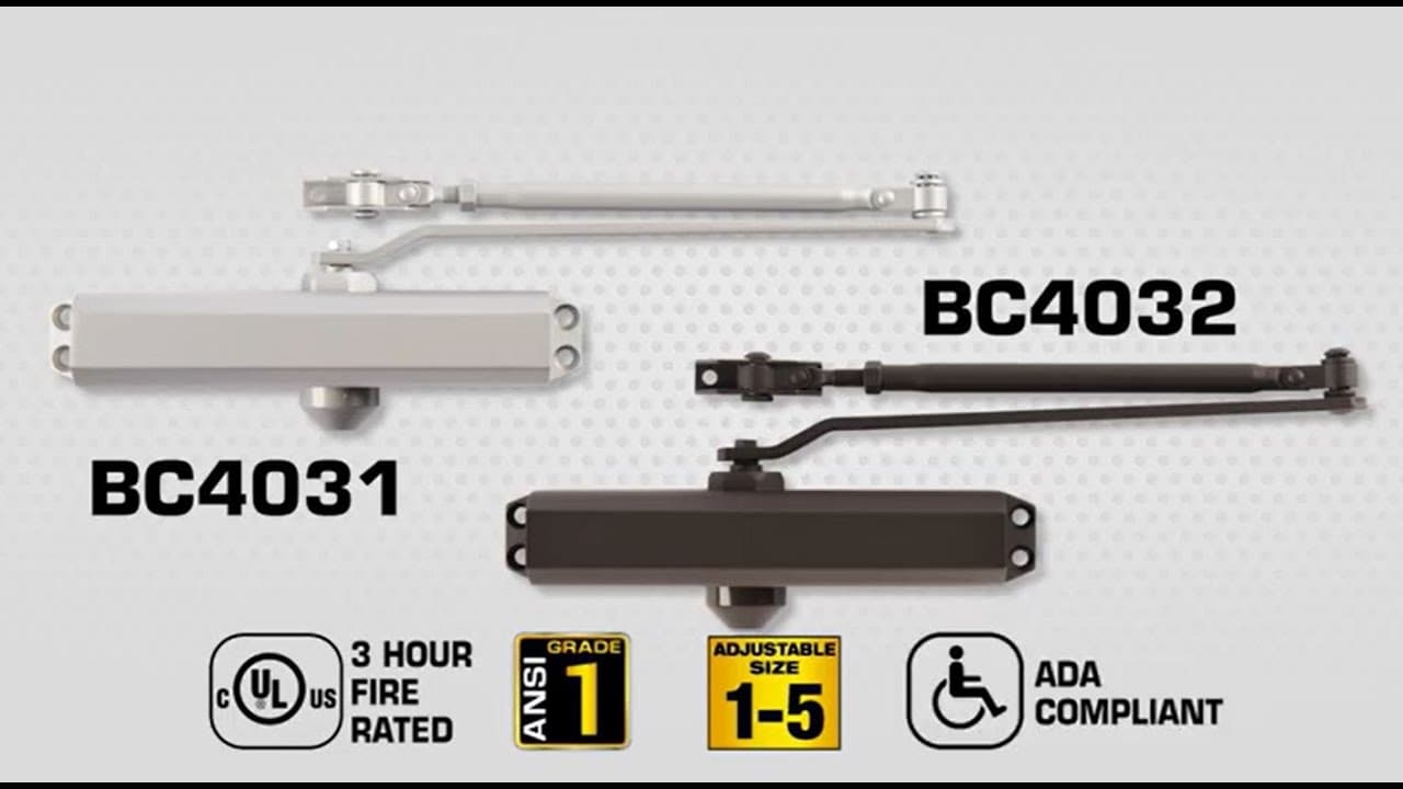 Brinks Commercial BC4031 & BC4032 Heavy Duty Door Closer Top Jamb Installation Instructions thumbnail