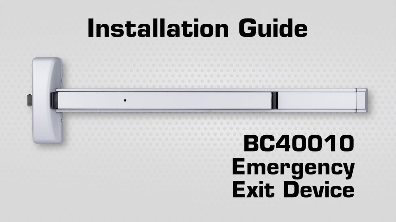 Brinks Commercial Push Bar - Rim/Panic Exit Device Installation Video (BC40010 and BC41015) thumbnail