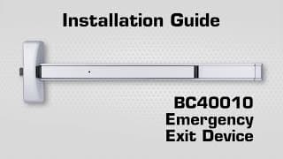 Brinks Commercial Push Bar - Rim/Panic Exit Device Installation Video (BC40010 and BC41015) thumbnail